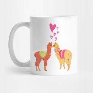 Cute Will You Be My Llamentine Romantic Animal Pun for Valentines Mug